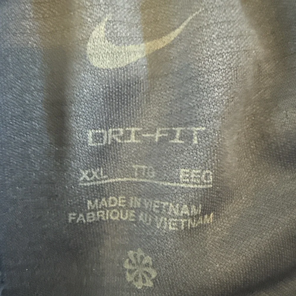 Nike Dri-FIT Basketball Shorts Men's XXL Blue White Zip Pocket Athletic Training